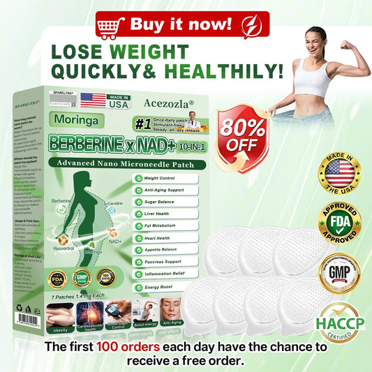 🇺🇸 𝐎𝐟𝐟𝐢𝐜𝐢𝐚𝐥 𝐔𝐒 𝐒𝐭𝐨𝐫𝐞 | 🧑‍⚕️🩺 Acezozla® Moringa · Berberine × NAD+ 𝟏𝟎-𝐢𝐧-𝟏 𝐀𝐝𝐯𝐚𝐧𝐜𝐞𝐝 𝐍𝐚𝐧𝐨 𝐌𝐢𝐜𝐫𝐨𝐧𝐞𝐞𝐝𝐥𝐞 𝐏𝐚𝐭𝐜𝐡 — 𝐎𝐧𝐜𝐞 𝐃𝐚𝐢𝐥𝐲, 𝐕𝐢𝐬𝐢𝐛𝐥𝐞 𝐑𝐞𝐬𝐮𝐥𝐭𝐬 𝐢𝐧 𝟕 𝐃𝐚𝐲𝐬🔥
