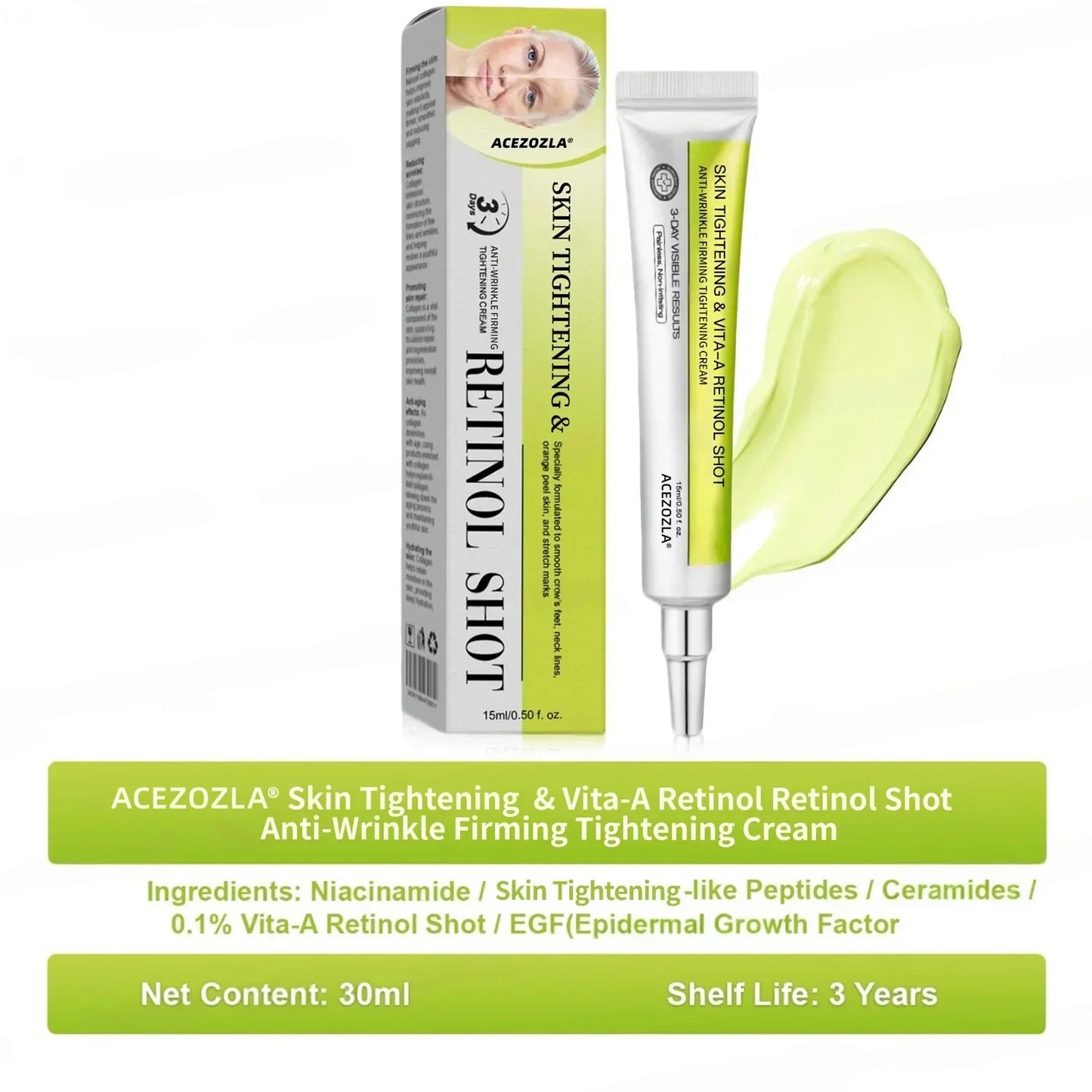✨Final 3 Hours: 70%OFF🔥Acezozla™ Botulinum & Vita-A Retinol Shot Wrinkle-Lift Tightening cream✨
